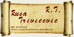 Rusa Trivičević vizit kartica